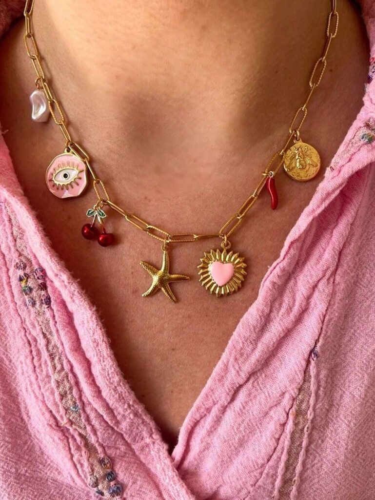 Collier breloque 1 avec charme