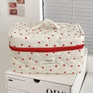 Vanity trousse de toilette coeur rouge